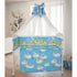 Polini Kids Baby Bett-Set Wäsche 120x60 "Teddybär-Blau" 7-tlg,1258-1