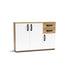 Sideboard Kommode MOSSO MO4 mit 2 Schubladen und 3 Türen Kraft Eiche/weiß